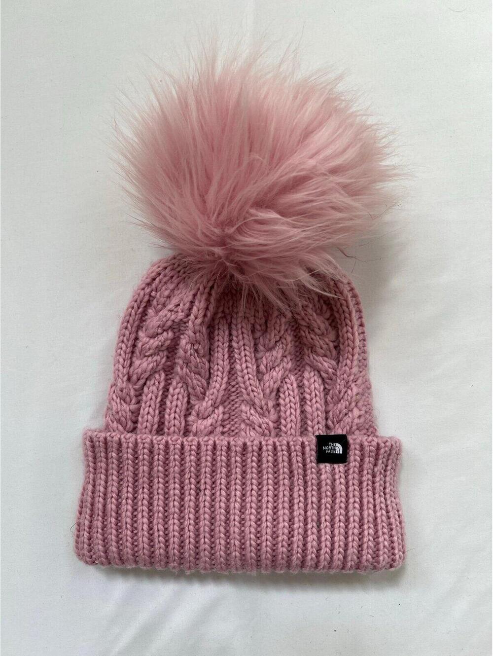 The North Face women’s pink Oh Mega Pom Beanie